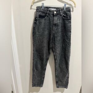 ZARA Women's Black Washed High Rise Denim Jeans